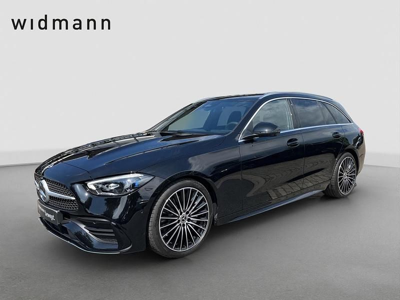 Metalliclack obsidianschwarz Gebraucht 2025 Mercedes C200 AMG line Kombi | 57.490 € - Bild 1/4