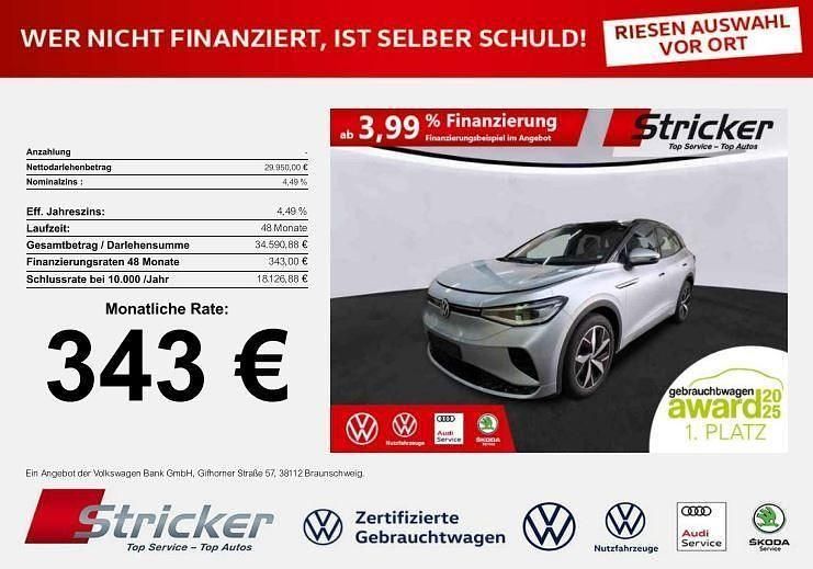 Scale silver metallic (metallic) Gebraucht 2022 VW ID.4 GTX SUV | 29.949 € (Superpreis) - Bild 1/3