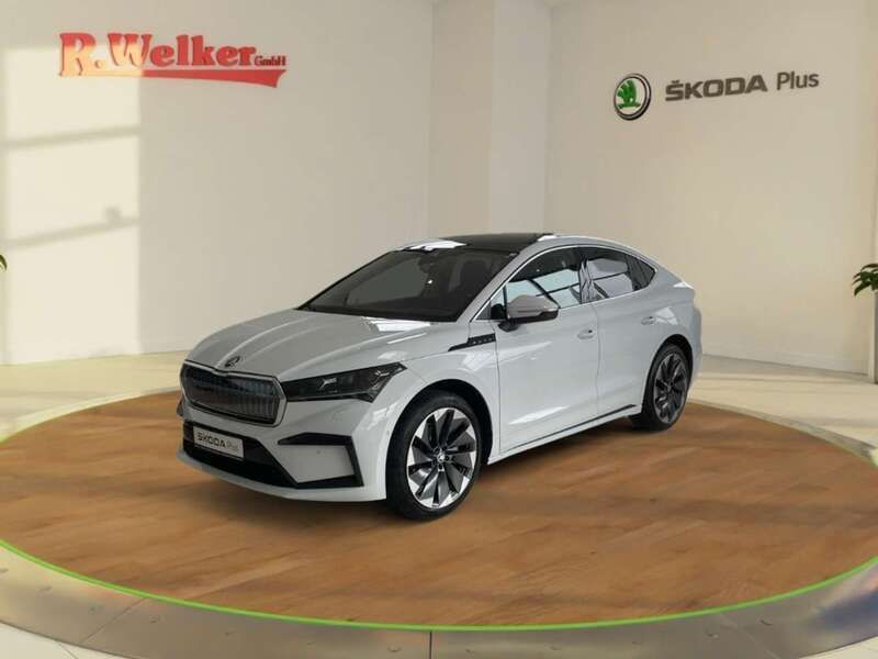 Moonweiss metallic Gebraucht 2023 Skoda Enyaq iV ecoSuite SUV | 44.000 € (Teuer) - Bild 1/4