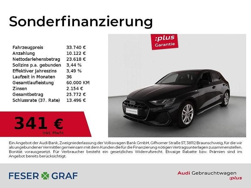 Mythosschwarz metallic Gebraucht 2025 Audi A3 Ambiente Limousine | 33.740 € (Teuer) - Bild 1/3