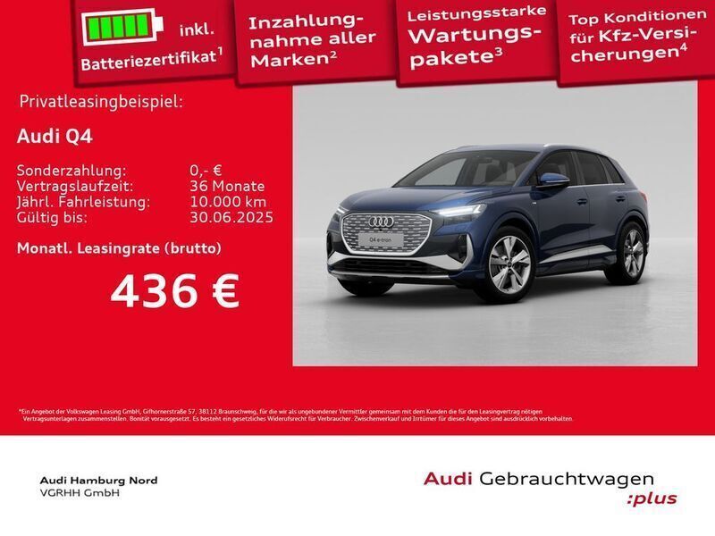 Navarrablau metallic Gebraucht 2024 Audi Q4 e-tron Ambiente SUV | 45.880 € (Superpreis) - Bild 1/3