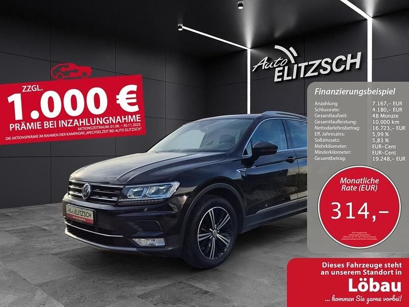 Deep black perleffekt Gebraucht 2018 VW Tiguan Highline SUV | 23.890 € (Guter Preis) - Bild 1/3