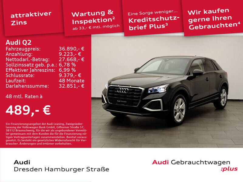 Schwarz Gebraucht 2022 Audi Q2 Advanced Plus SUV | 36.890 € - Bild 1/3