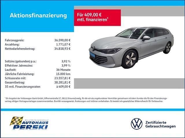 Silber Gebraucht 2024 VW Passat Elegance Kombi | 36.590 € (Fairer Preis) - Bild 1/4