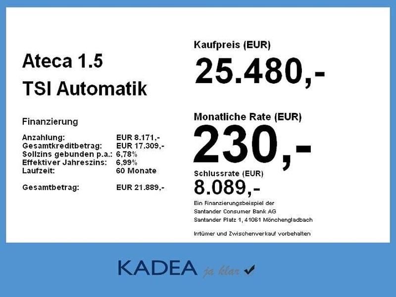 Gebraucht Seat Ateca Xperience 150 PS (110 kW) 2024 Magic schwarz SUV