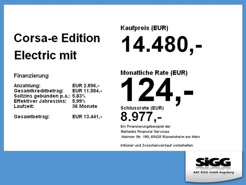 Gebraucht Opel Corsa-e Edition 100 kW (136 PS) 2022 Aluminium silber Kleinwagen