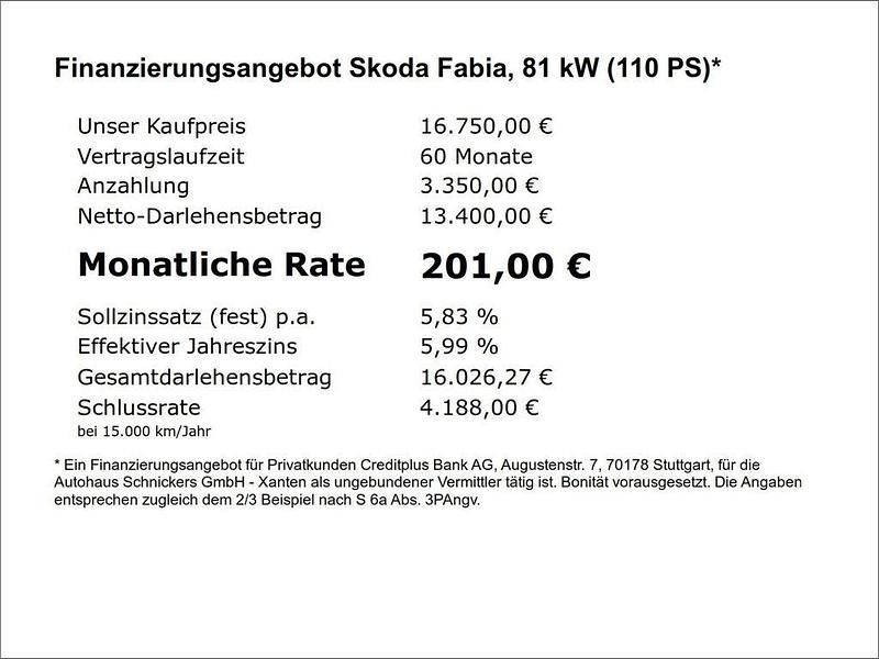 Weiss Gebraucht 2022 Skoda Fabia Ambition Kleinwagen | 16.750 € (Fairer Preis) - Bild 1/1
