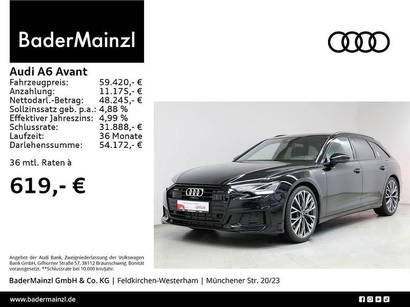 Mythosschwarz metallic Gebraucht 2023 Audi A6 Sport Kombi | 59.420 € - Bild 1/3