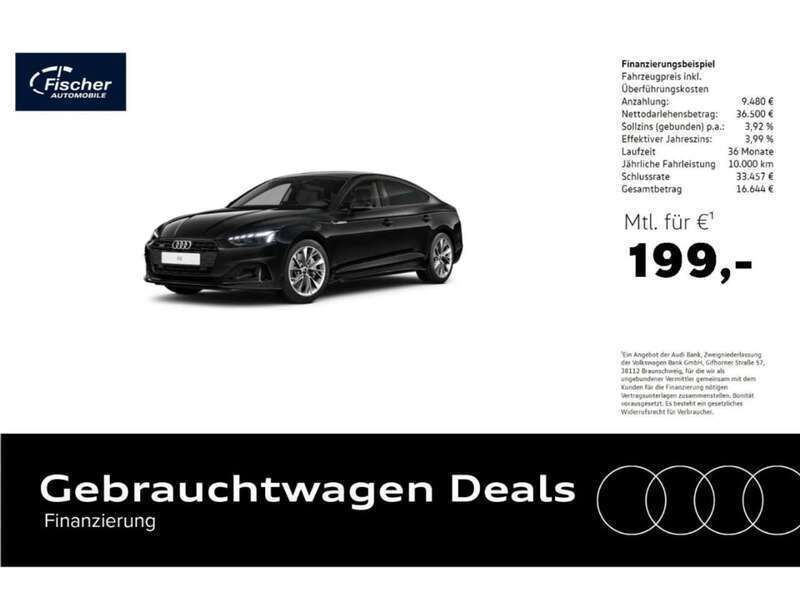 Mythosschwarz metallic Gebraucht 2024 Audi A5 Sportback Advanced Limousine | 45.980 € (Etwas zu teuer) - Bild 1/4