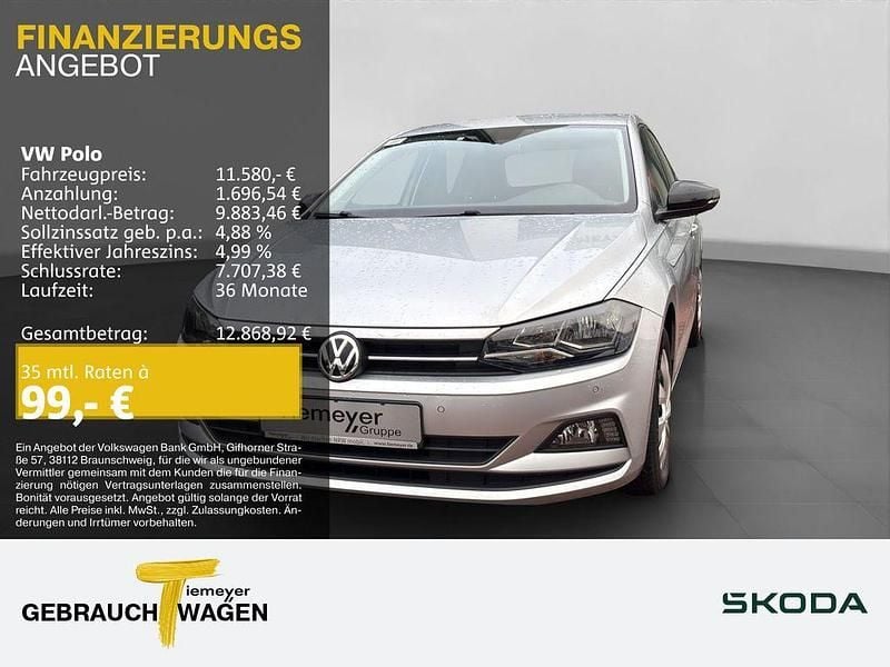 Reflexsilber metallic Gebraucht 2020 VW Polo IQ Drive Limousine | 11.580 € (Fairer Preis) - Bild 1/4