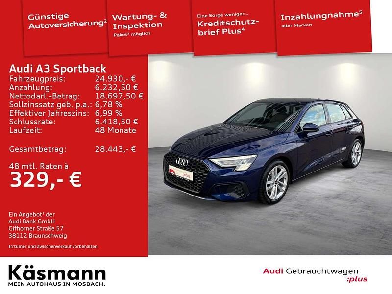 Gebraucht Audi A3 Ambiente 150 PS (110 kW) 2021 Navarrablau metallic (metallic) Limousine