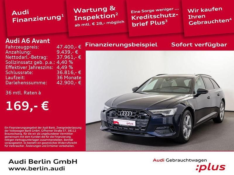 Firmamentblau metallic Gebraucht 2024 Audi A6 Advanced Plus Kombi | 58.900 € - Bild 1/3