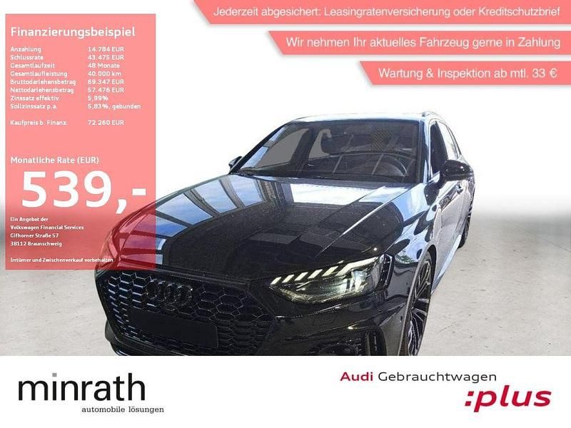 Mythosschwarz metallic Gebraucht 2023 Audi RS4 Ambiente Kombi | 72.110 € (Fairer Preis) - Bild 1/4