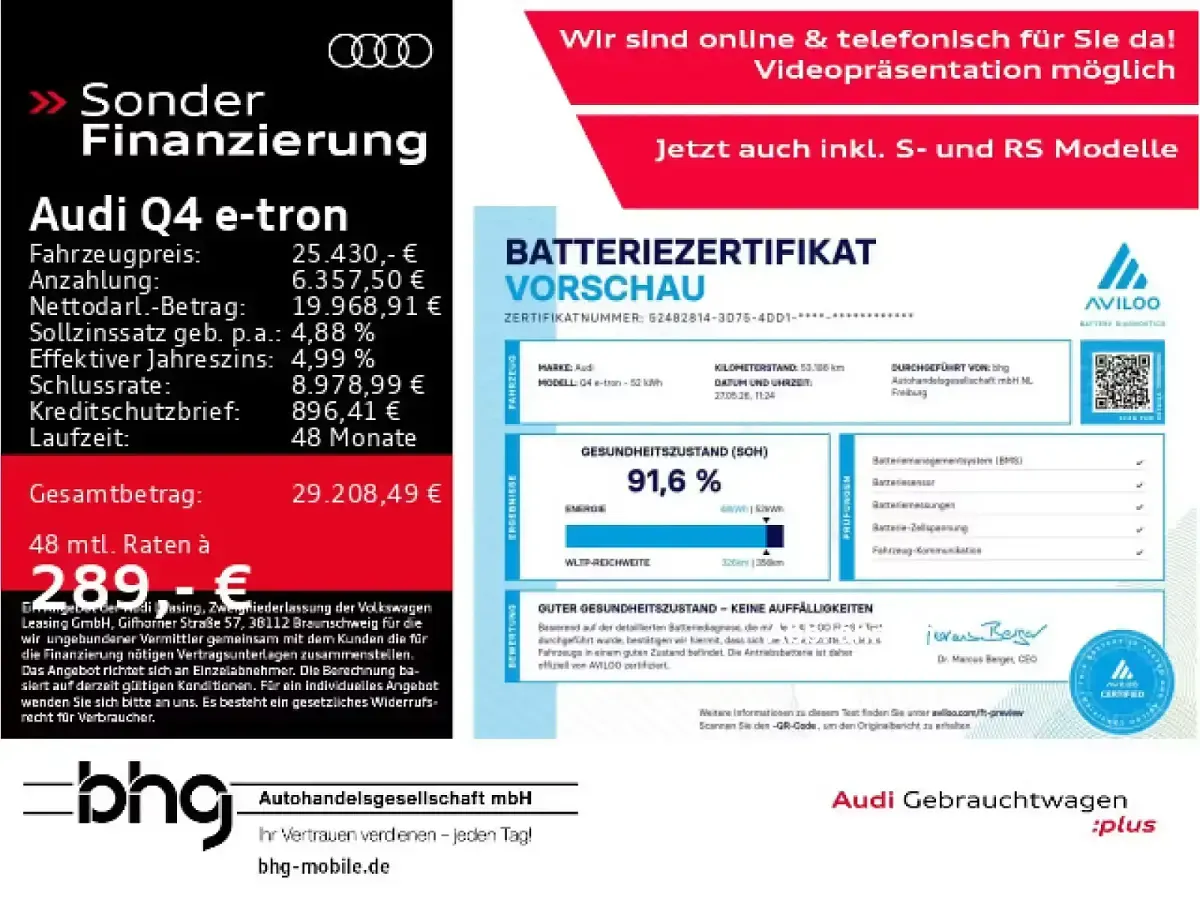 Gebraucht Audi Q4 e-tron Basis 125 kW (170 PS) 2023 SUV