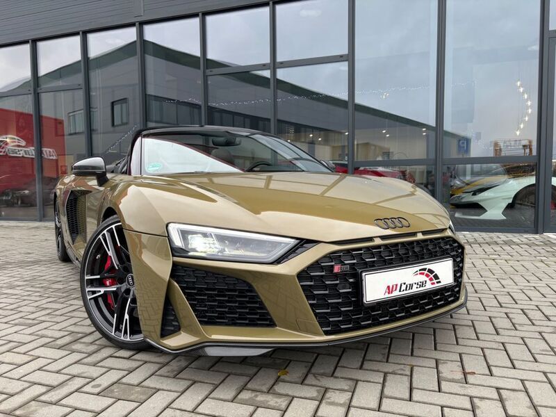 Grün Gebraucht 2020 Audi R8 Spyder Performance Cabrio | 174.799 € (Teuer) - Bild 1/4