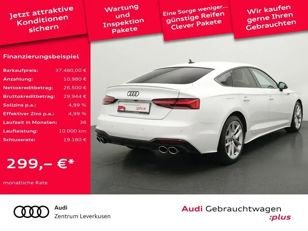 Gebraucht Audi S5 Sportback Ambiente 341 PS (250 kW) 2022 Ibisweiß Kleinwagen
