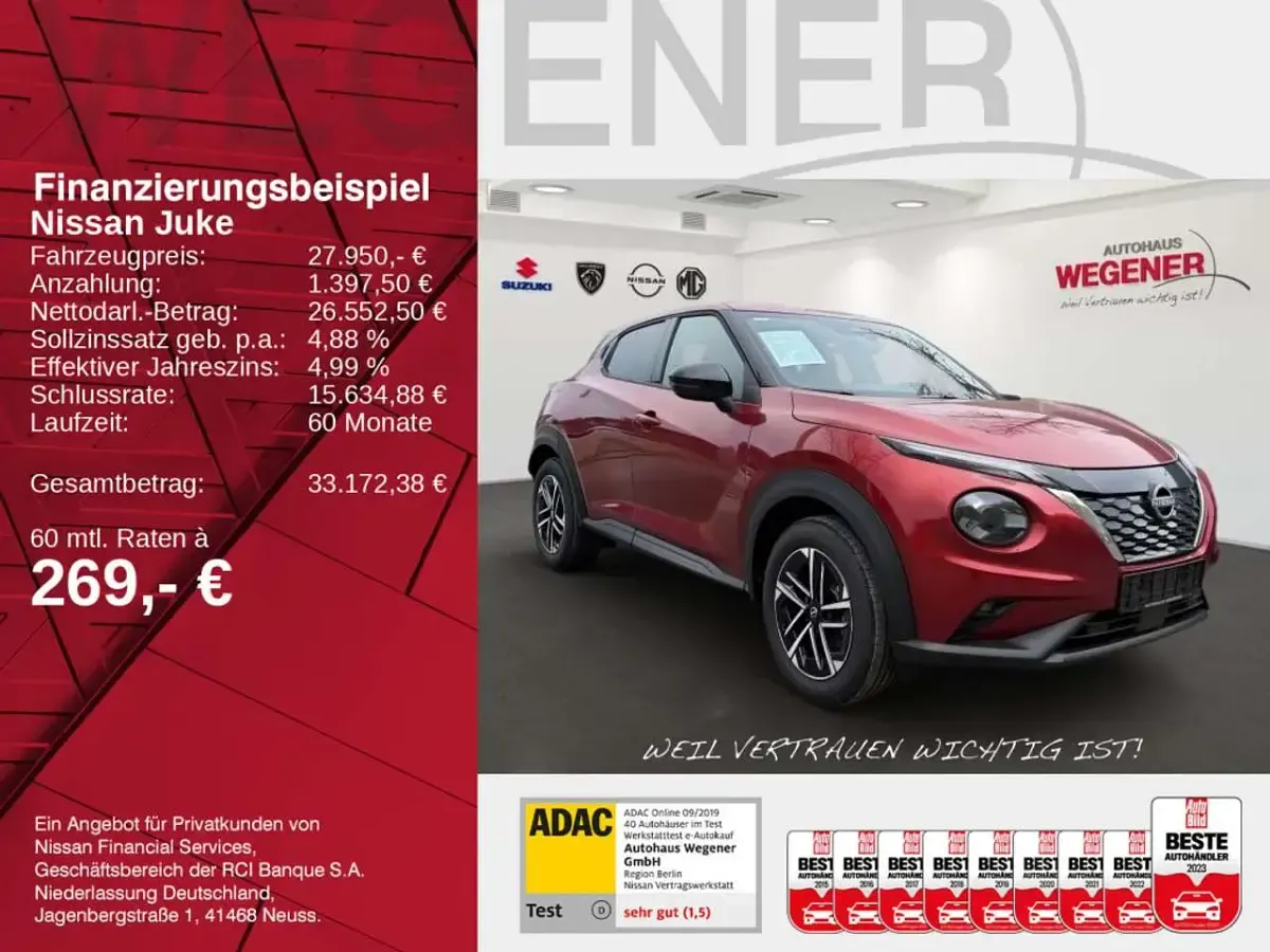 Neu Nissan Juke N-Connecta 143 PS (105 kW) 2026 Fuji sunset red SUV