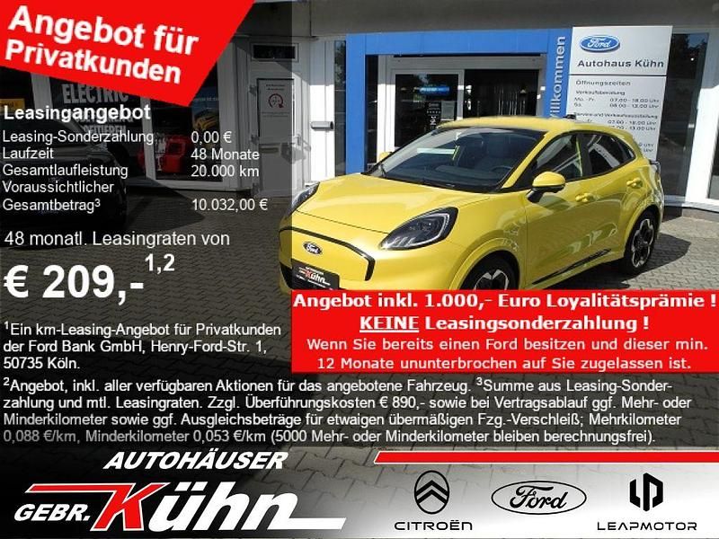 Electric yellow metallic Neu 2025 Ford Puma Gen-E Premium SUV | 29.390 € (Superpreis) - Bild 1/1