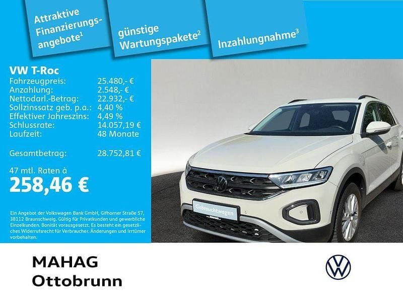 Grau Gebraucht 2023 VW T-Roc Life SUV | 25.480 € (Superpreis) - Bild 1/2