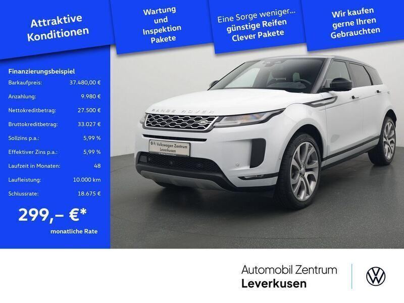 Weiss / yulong white (metallic) Gebraucht 2021 Land Rover Range Rover evoque SUV | 37.480 € (Etwas zu teuer) - Bild 1/4