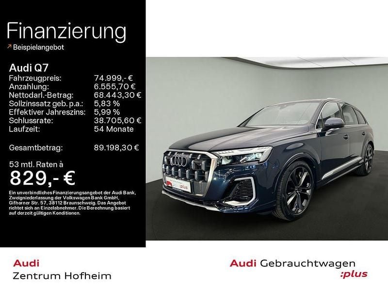 Waitomoblau metallic Gebraucht 2024 Audi Q7 Ambiente SUV | 74.999 € (Guter Preis) - Bild 1/4