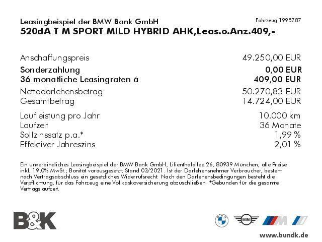 Gebraucht BMW 520 M Sport 190 PS (139 kW) 2020 Grau metallic Kombi