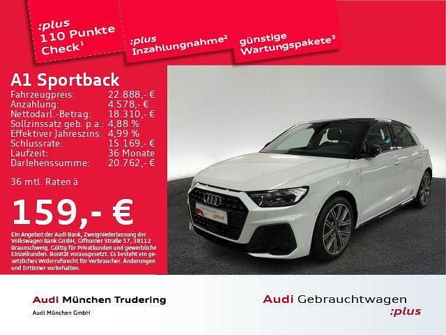 Gletscherweiß metallic Gebraucht 2022 Audi A1 Sportback Ambiente Kleinwagen | 28.900 € (Etwas zu teuer) - Bild 1/2