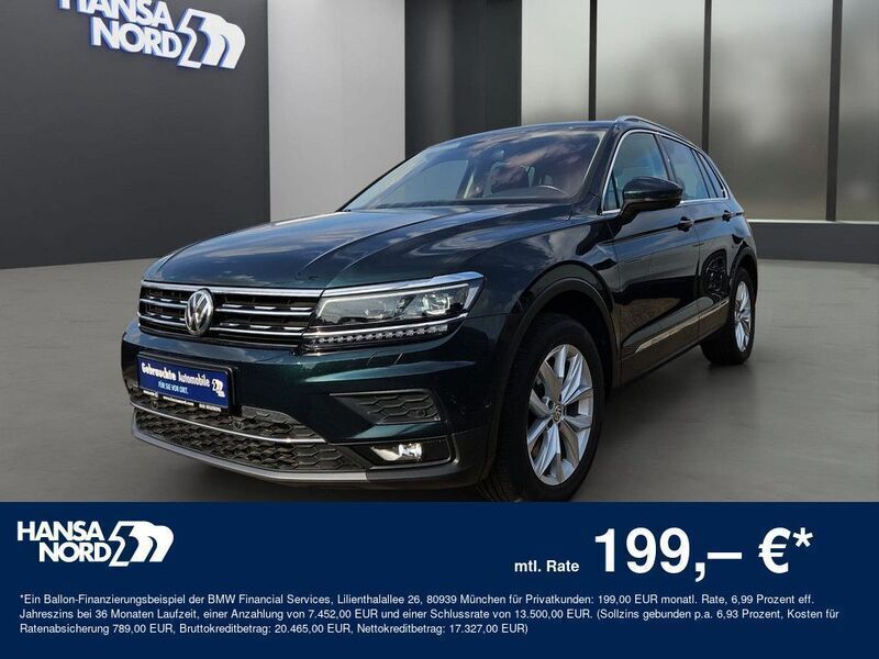 Grün Gebraucht 2017 VW Tiguan Highline SUV | 23.990 € (Guter Preis) - Bild 1/4