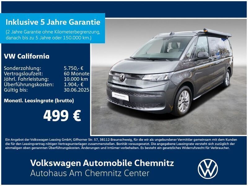 Grau Neu 2024 VW California Beach Van | 76.790 € - Bild 1/4