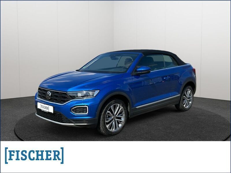 Blau Gebraucht 2021 VW T-Roc Cabriolet Style Cabrio | 22.695 € (Superpreis) - Bild 1/4
