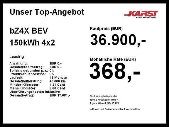 Onyxschwarz Gebraucht 2024 Toyota bZ4X Comfort SUV | 29.755 € (Superpreis) - Bild 1/1