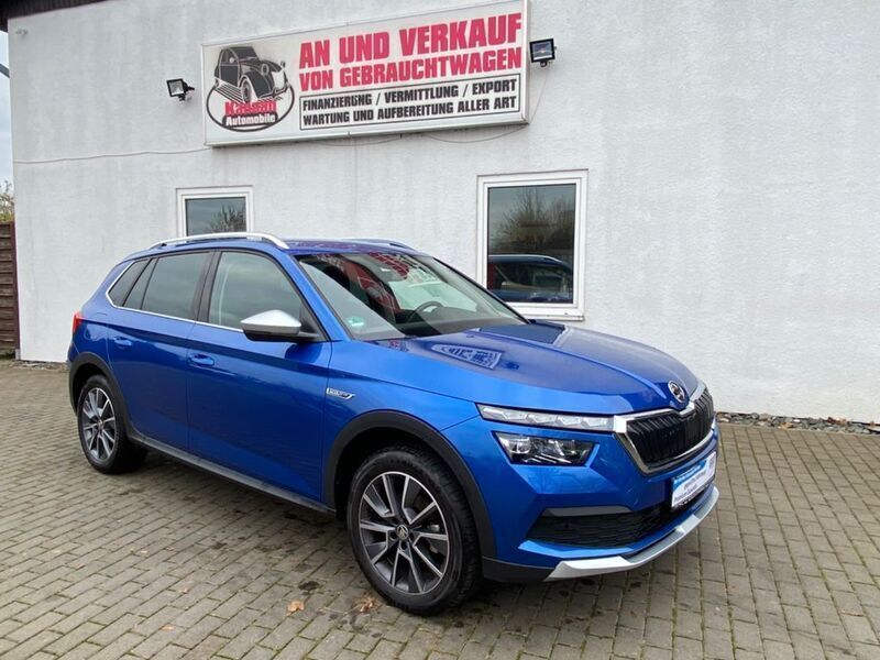 Raceblau metallic Gebraucht 2022 Skoda Kamiq ScoutLine SUV | 20.990 € (Fairer Preis) - Bild 1/4