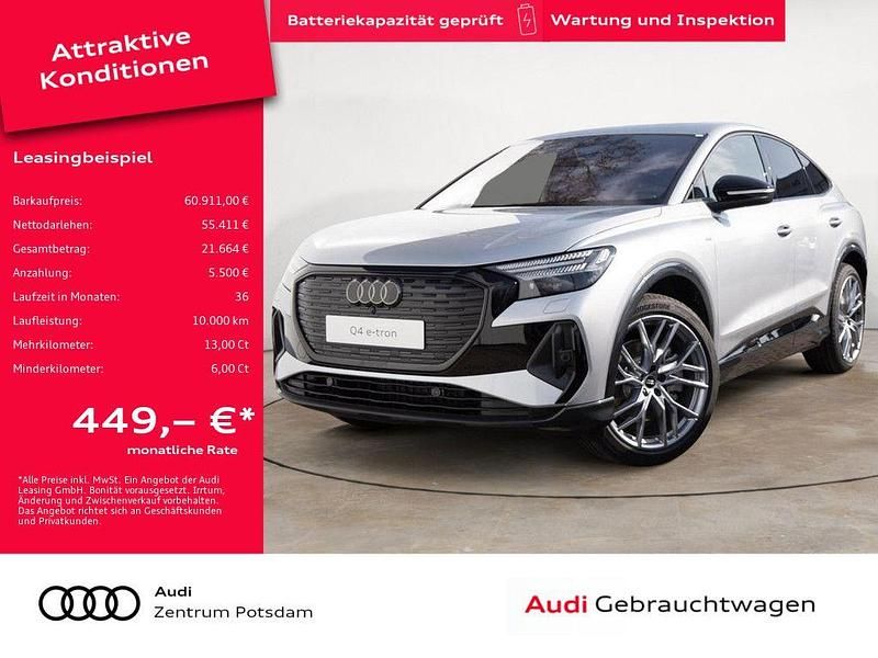 Silber Gebraucht 2024 Audi Q4 Sportback e-tron Sport SUV | 60.911 € - Bild 1/4