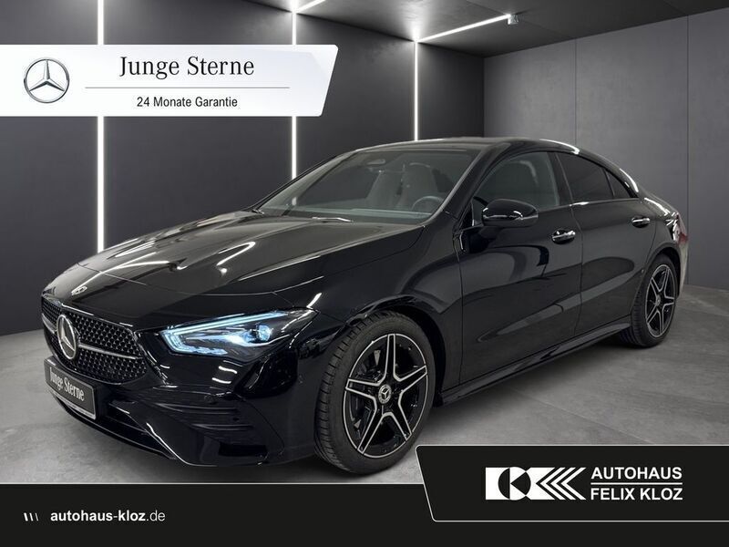 Schwarz Gebraucht 2024 Mercedes CLA200 AMG line Coupé | 36.400 € (Fairer Preis) - Bild 1/4
