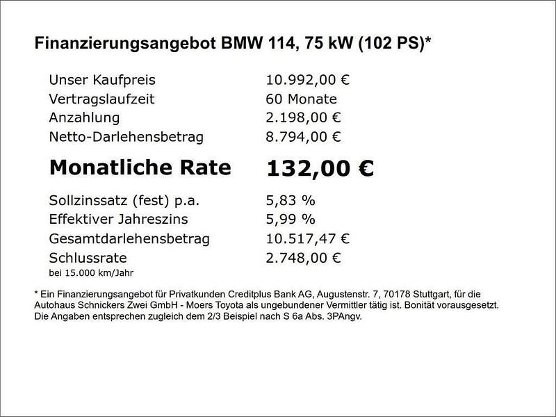Second-hand BMW 114 102 CP (75 kW) 2014 Albastru Hatchback