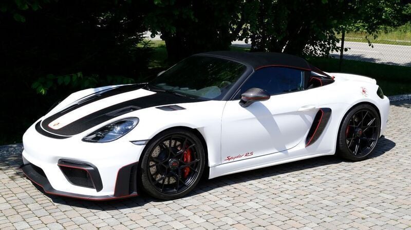 Weiß Gebraucht 2024 Porsche 718 Spyder Cabrio | 169.600 € (Fairer Preis) - Bild 1/4