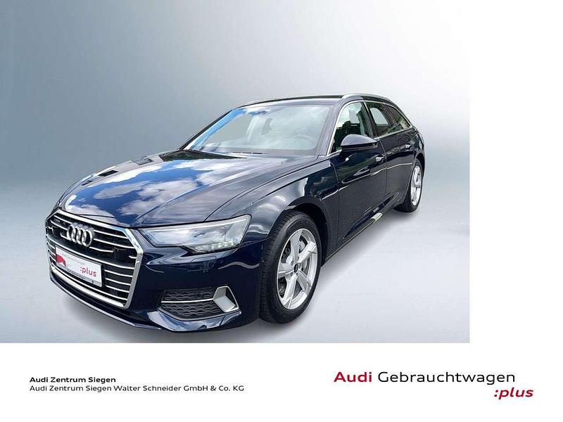 Firmamentblau metallic (metallic) Gebraucht 2021 Audi A6 Sport Kombi | 33.410 € (Guter Preis) - Bild 1/4