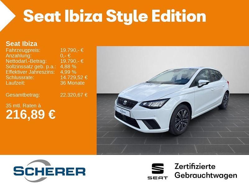 Gebraucht Seat Ibiza Style 116 PS (85 kW) 2024 Nevada weiß metallic (metallic) Kleinwagen