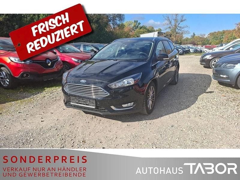 Gebraucht Ford Focus Titanium 125 PS (91 kW) 2017 Iridiumschwarz metallic Kombi