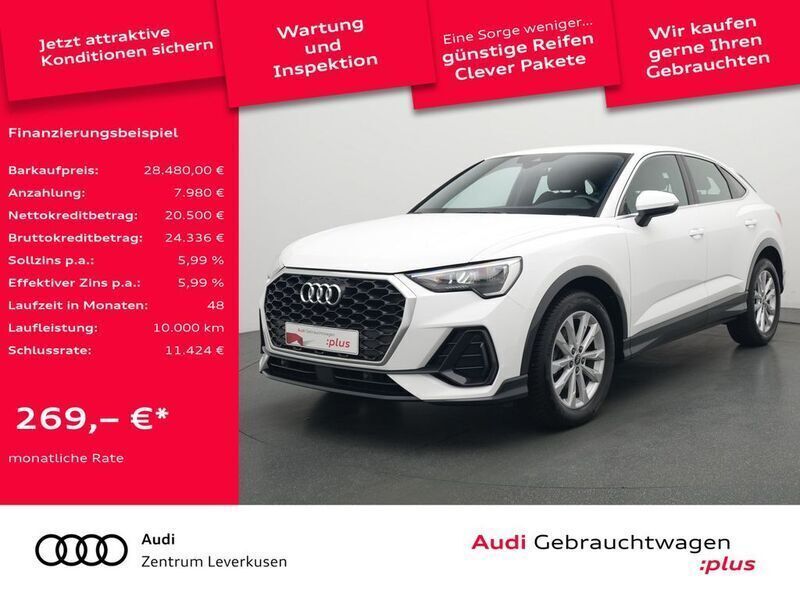 Weiß Gebraucht 2021 Audi Q3 Sportback Sport SUV | 29.180 € (Fairer Preis) - Bild 1/4