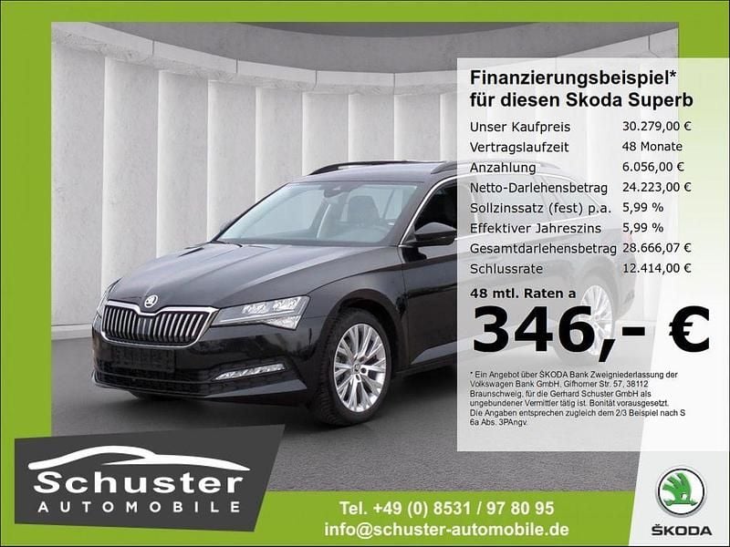 Schwarz Gebraucht 2024 Skoda Superb Kombi | 31.279 € (Superpreis) - Bild 1/4