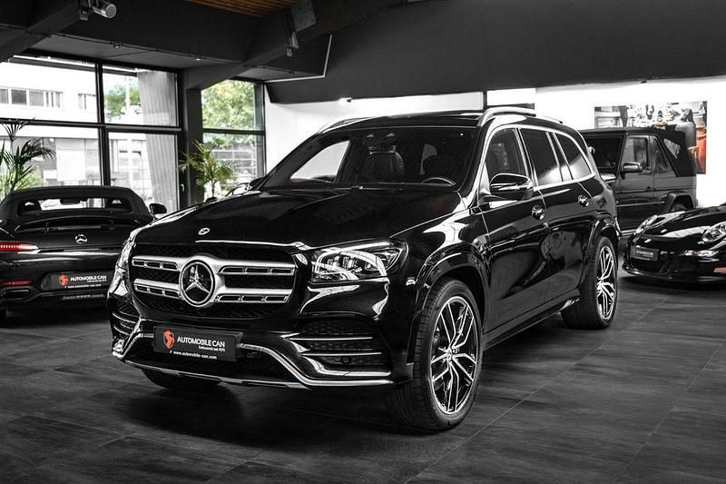 Obsidianschwarz (metallic) Gebraucht 2022 Mercedes GLS580 AMG line SUV | 80.900 € (Fairer Preis) - Bild 1/4