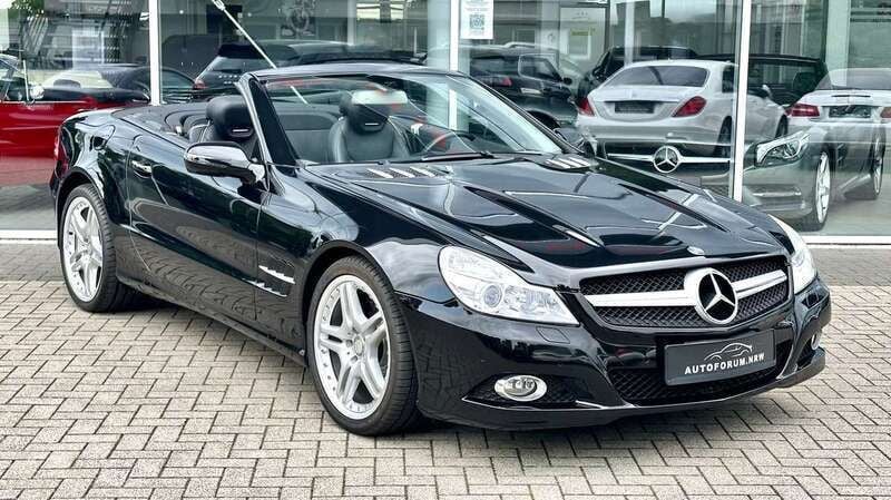 Obsidianschwarz metalliclack Gebraucht 2010 Mercedes SL350 Cabrio | 25.800 € (Guter Preis) - Bild 1/4