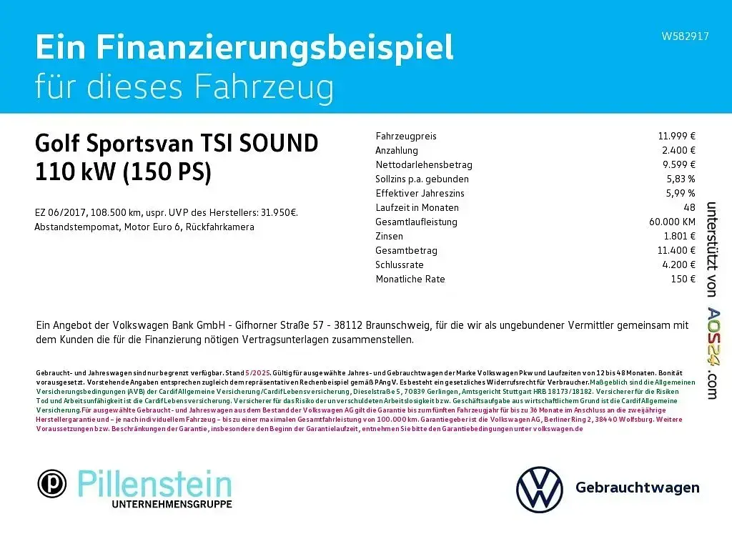 Gebraucht VW Golf Sportsvan Sound 150 PS (110 kW) 2017 Silber Van / Kleinbus