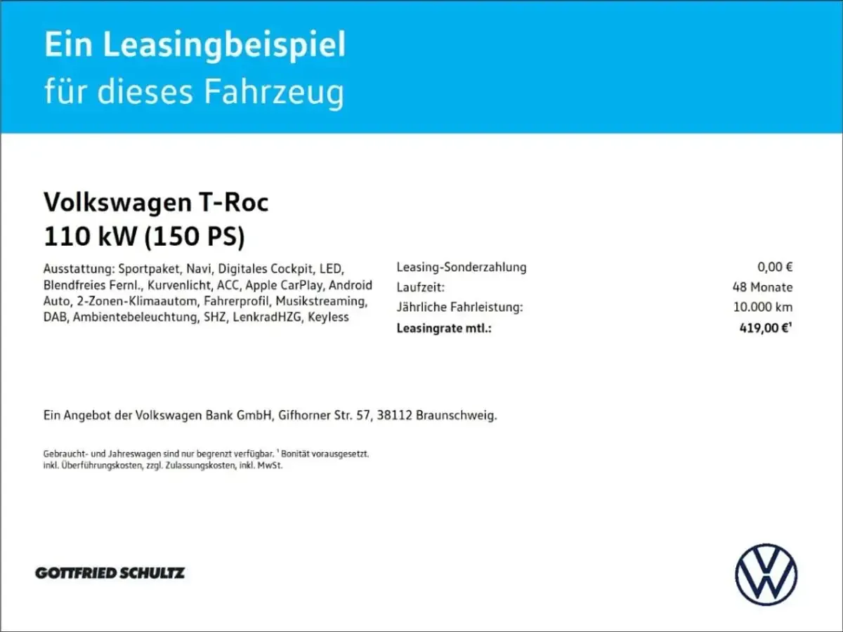Neu VW T-Roc Cabriolet R-line 150 PS (110 kW) 2025 Blau Cabrio