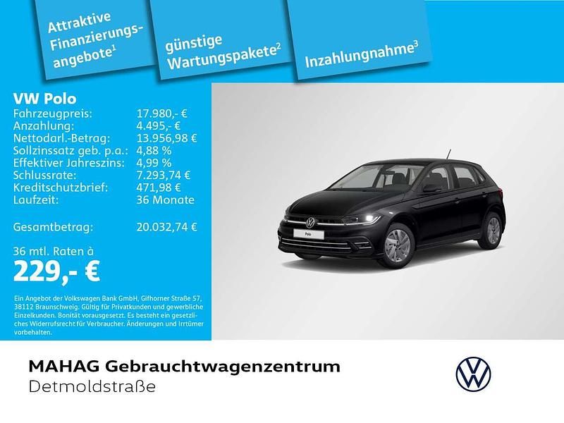Schwarz Gebraucht 2022 VW Polo Style Limousine | 17.980 € (Fairer Preis) - Bild 1/2