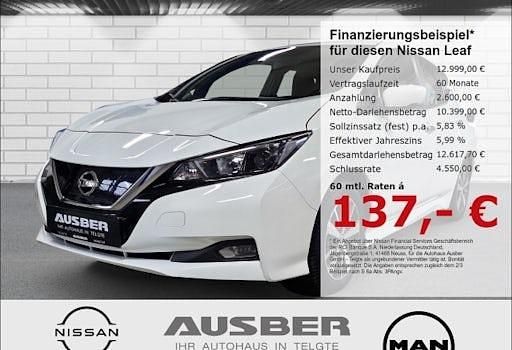 Gebraucht Nissan Leaf Acenta 110 kW (150 PS) 2021 Weiß Kleinwagen