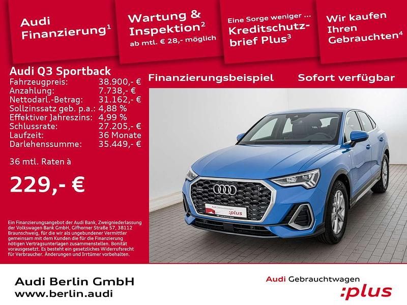 Turboblau Gebraucht 2022 Audi Q3 S-Line SUV | 38.900 € (Fairer Preis) - Bild 1/3
