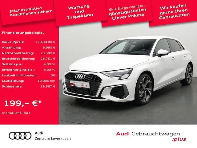 Ibisweiß Gebraucht 2023 Audi A3 Sportback e-tron S-Line Kleinwagen | 32.488 € (Teuer) - Bild 1/4