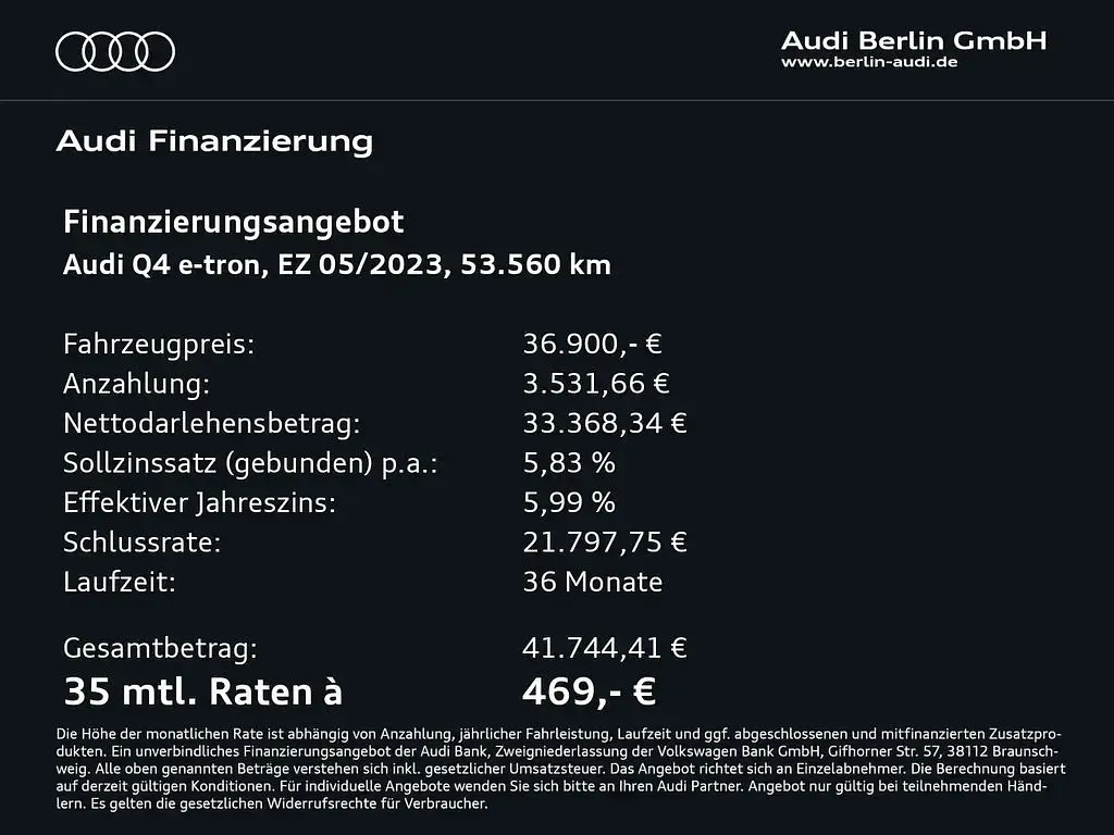 Gebraucht Audi Q4 e-tron Sport 194 kW (265 PS) 2023 Grau SUV